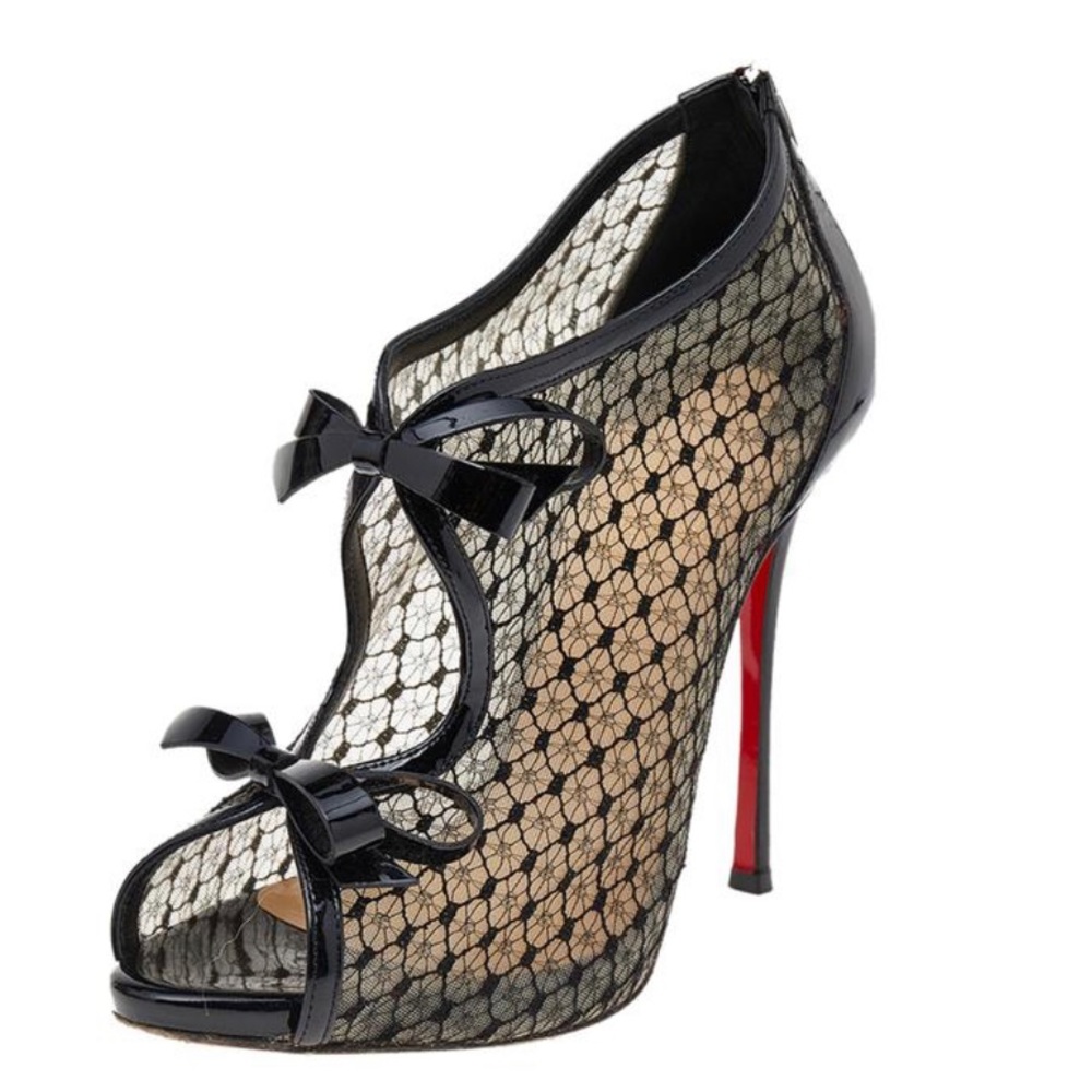 Christian Louboutin Empiralta Mesh Bow Stilettos